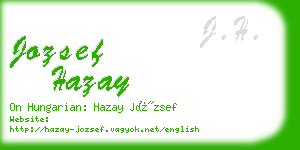 jozsef hazay business card